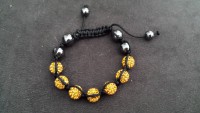 Bracelet shamballa jaune