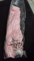Echarpe rose pâle
