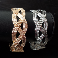 Bracelet en métal couleur or ou argent