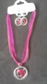 Parure rose fushia