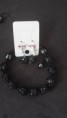 Parure shamballa résine noire