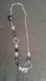 Collier couleur noir et argent